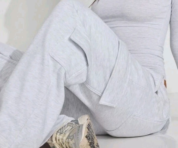 Garage Pantalon Ample  Utility Fleece Cargo Pant Spring Grey Mix XS