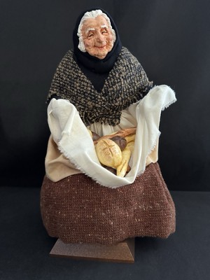 RARE POUPÉE PERSONNAGE BOULANGER PAIN VISAGE POMME PAYSANNE SIMPICH 2002 VIEILLE vente DAME