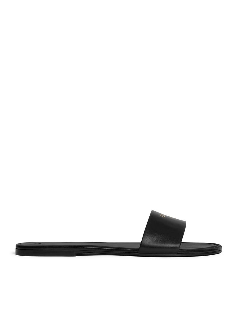 CELINE $760 Black Coast Mules New & Authentic