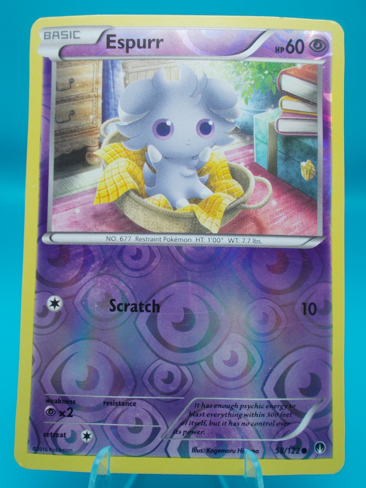 Espurr 58/122 Breakpoint Pokémon TCG Reverse Holo Lightly Played