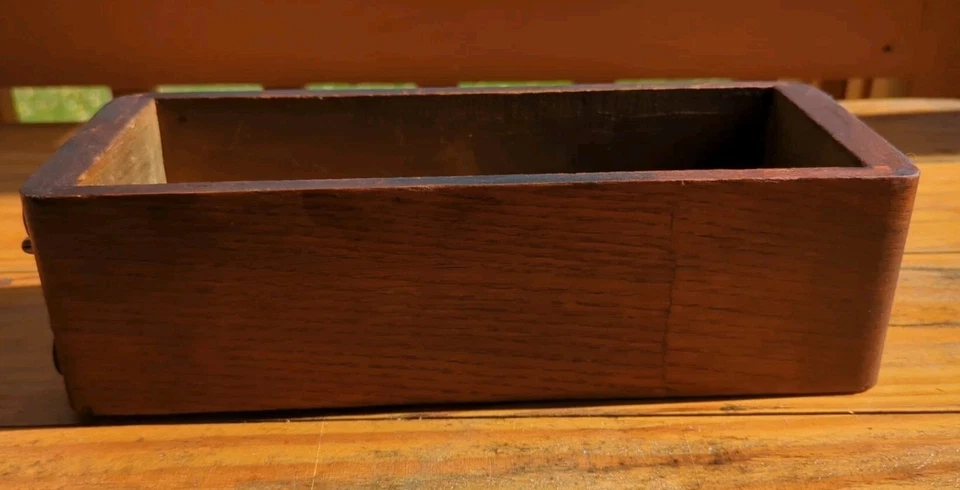 Antique Carved Sewing Machine Drawer Marked Standard S.M. Co With Original Lock - Image 2 of 4
