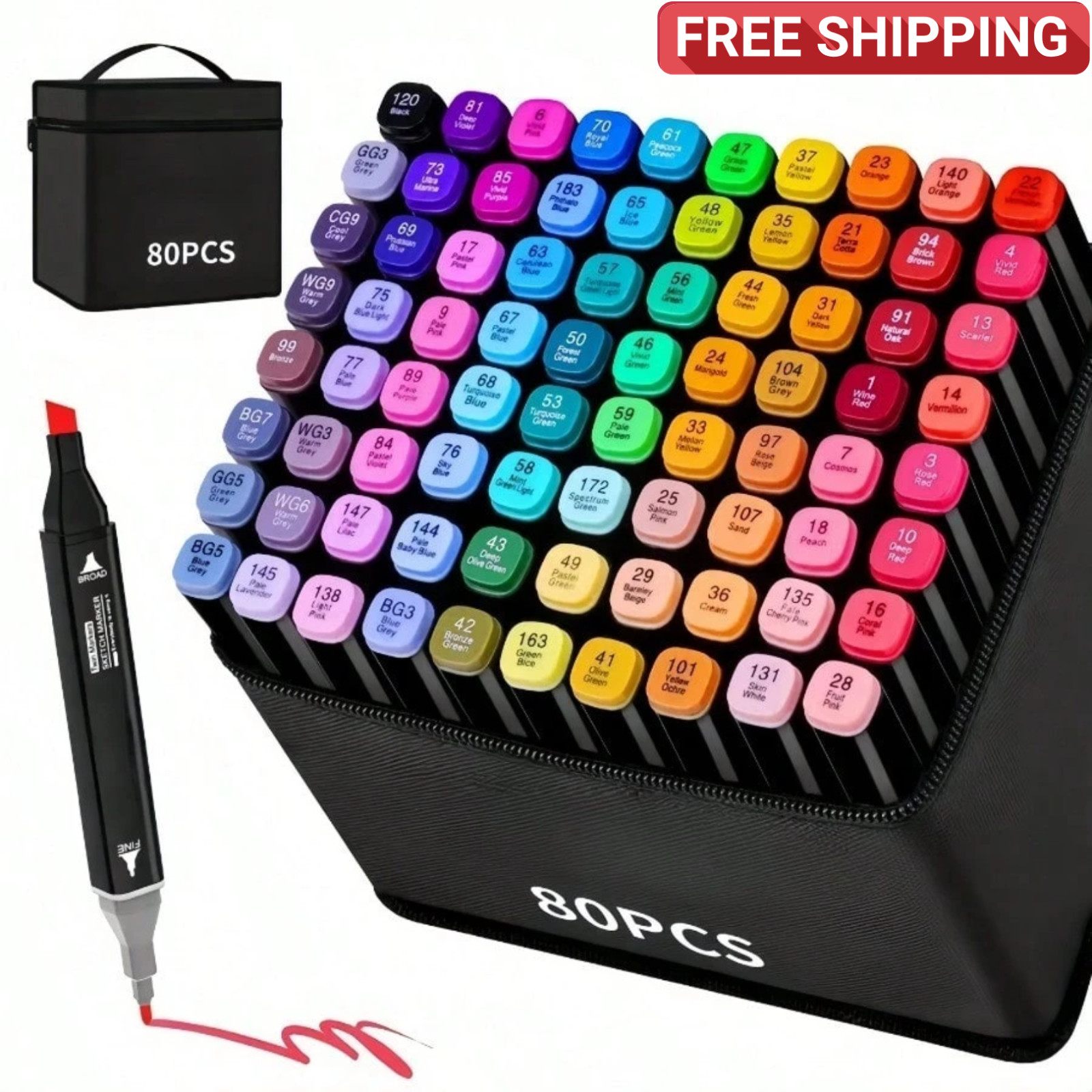 Permanent Sketch Markers Set Drawing Pen