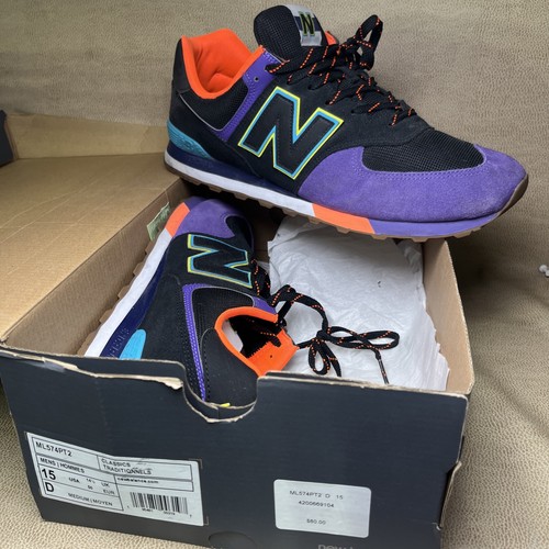 2021 Herren New Balance 574 "ML574PT2" Schwarz Laufschuhe! Größe 15