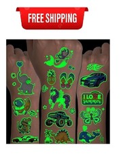 300 Styles Glow in the Dark Tattoos for Kids, 36 Sheets Mixed Styles