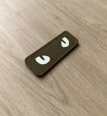 Katze Augen Katzenaugen Klett Aufnäher Cat Eyes Survival Velcro Patch Oliv Grün