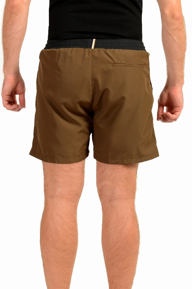 Pantalones Cortos de Natación Hugo Boss Para Hombre "Starfish" Verde Oliva EE. UU. XL IT 54 Foto 4 de 4