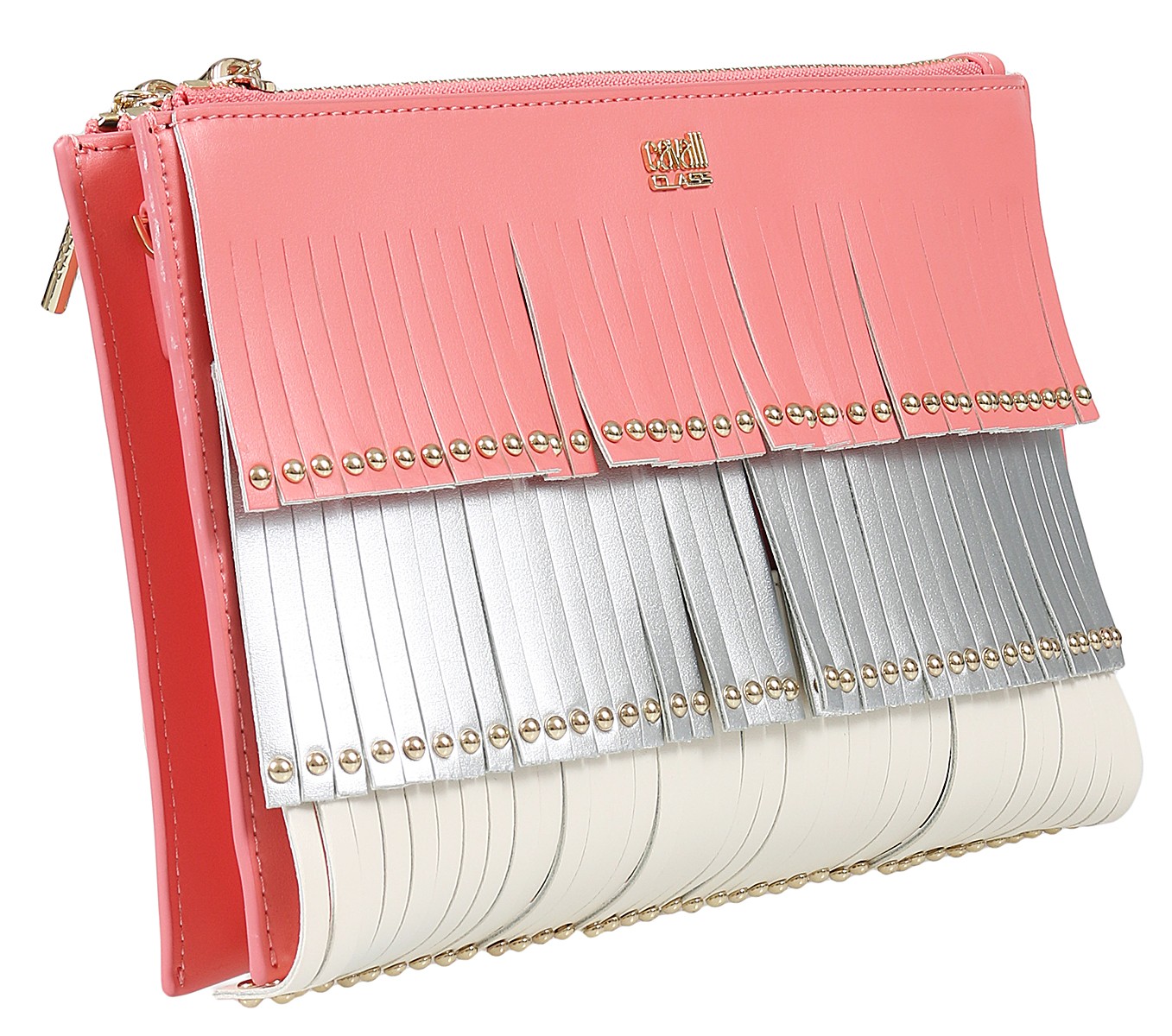Клатч Roberto Cavalli Class GWLPD0 T30 Aloha 001 персиковыйсеребристый 34690₽