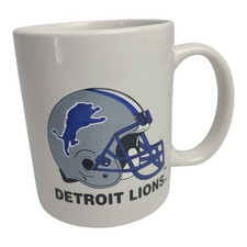 Vintage 1980’s Detroit Lions Coffee Mug Helmet Classic 11oz Ceramic NFL LINYI