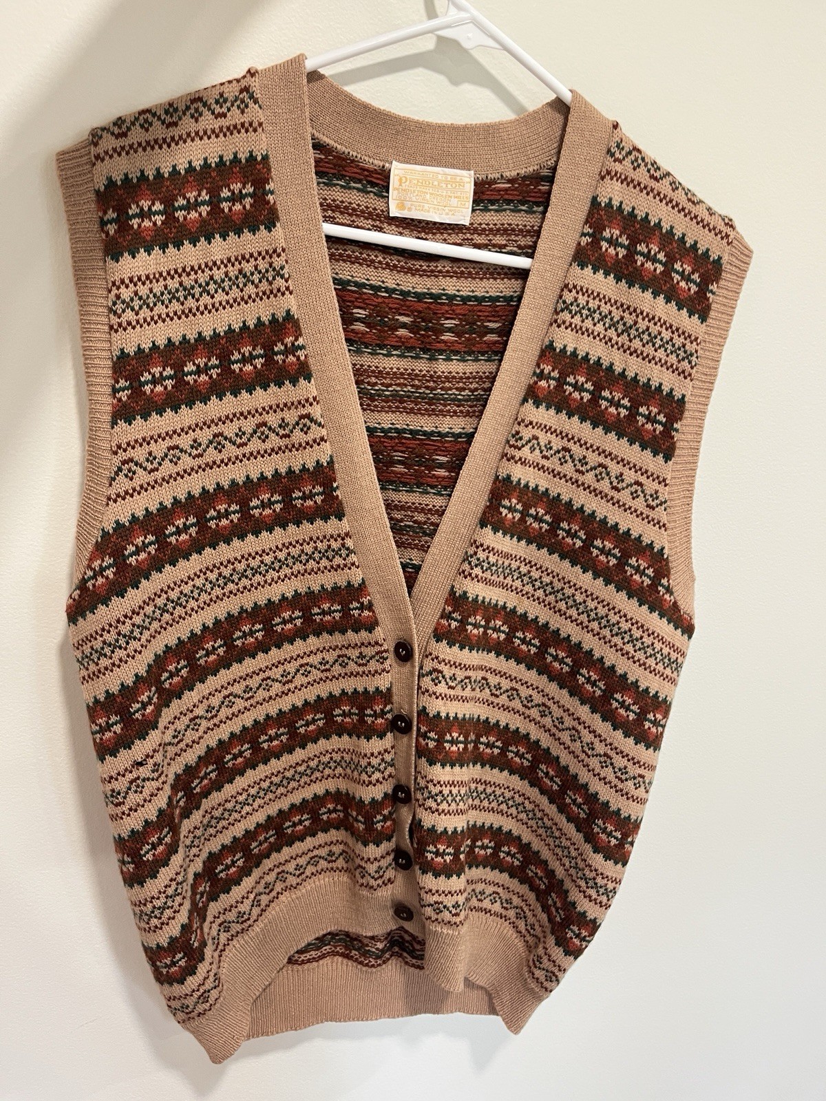 Vintage Pendleton Virginia Wool Button Down Sweat… - image 2