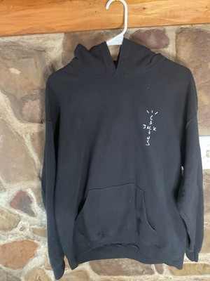Travis Scott Style Cactus Jack Hoodie Black Graphic Pullover Size 23 PTP 26  STH