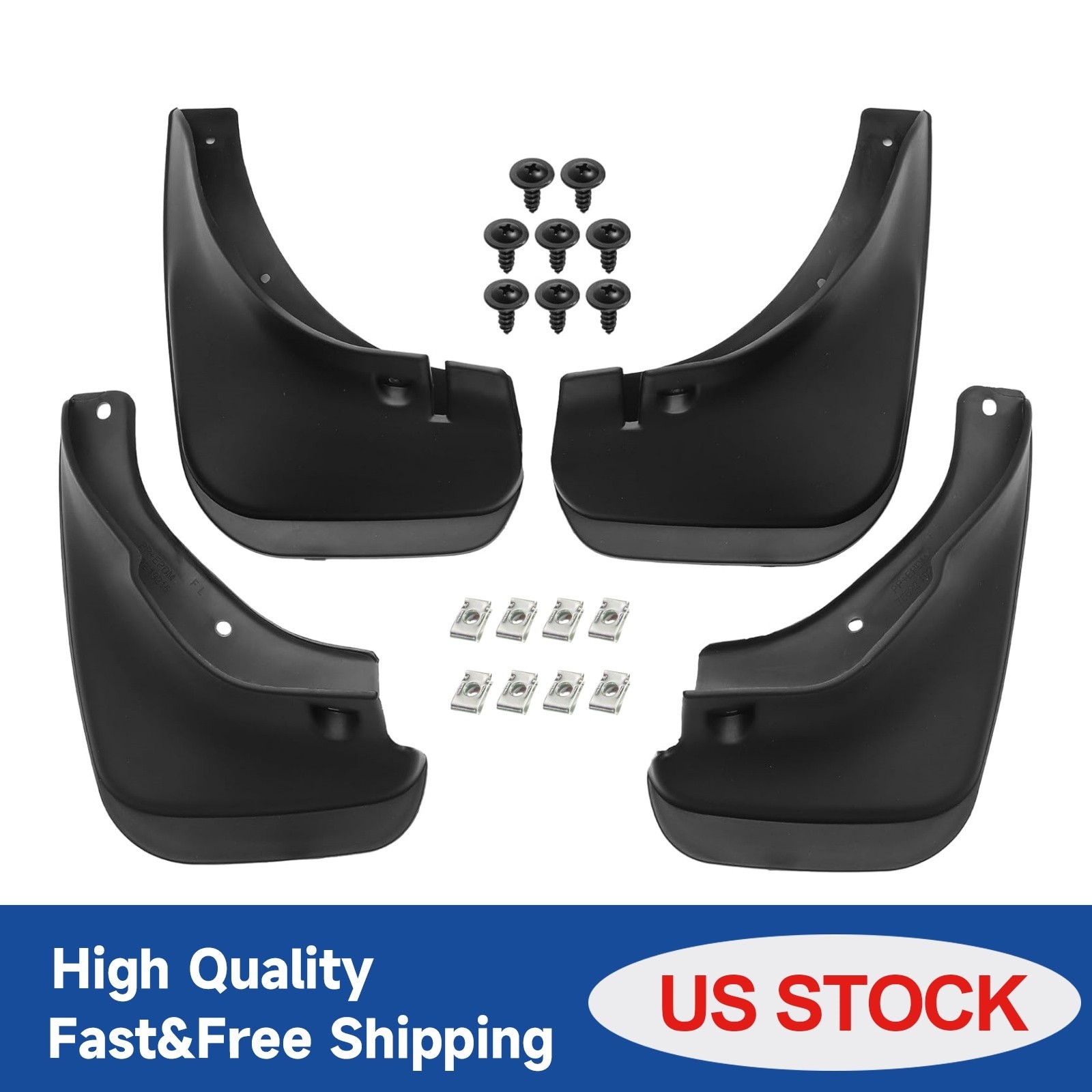 4PCS Mud Flaps Fits 1993-1997 Toyota Corolla Sedan - Front & Rear