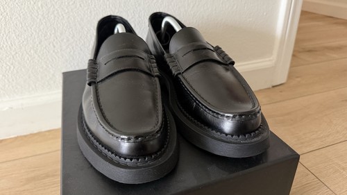 Mens Black Saint Laurent Penny Loafers EU45/US12