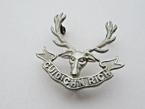 WW1 / WW2 Era Seaforth Highlanders Three Lugged Cap Badge