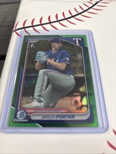 2024 Bowman - Chrome Prospects Brock Porter #BCP-36  Green Parallel (RC)
