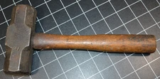 ATHA - #850 - RARE 3 1/2# - DOUBLE FACE ENGINEERS' HAMMER - ORIGINAL HANDLE