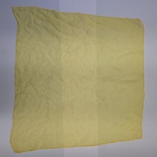 Vintage Yellow Sheer Chiffon Square Neck Hair Scarf Bandana 21x21