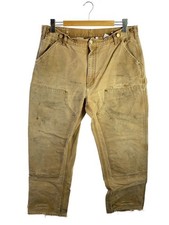 Carhartt Double Knee Painter Pants, USA Made, 38" Cotton, Brown