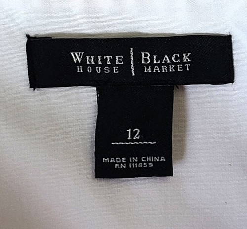 Abito smanicato WHITE HOUSE BLACK MARKET bianco grigio rosso rosa floreale rosa taglia 1 - Foto 7 di 8