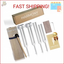 Tuning Forks for Healing Set 128Hz, 136.1Hz, 256Hz, 384Hz - Weighted Unweigh