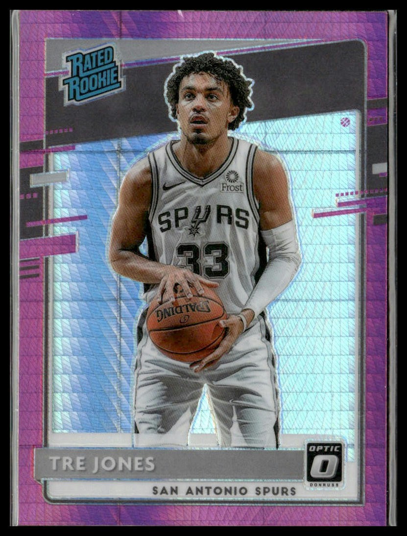 2020-21 Donruss Optic #188 Tre Jones Hyper Pink