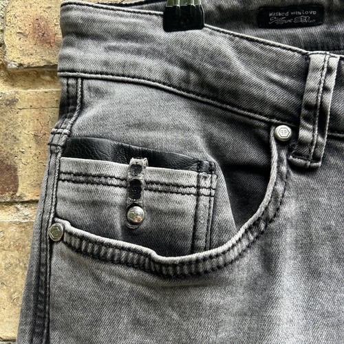Jeans Phillips Plein edizione limitata rari Illegal Fight Club taglio Miami uomo W31 - Foto 5 di 12