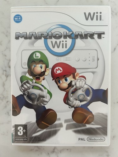 Nintendo Mario Kart Wii Game And Official Steering Wheel - Picture 2 of 9