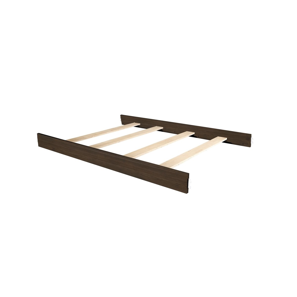 Evolur Convertible Crib Wooden Full Size Bed Rail, Antique Brown