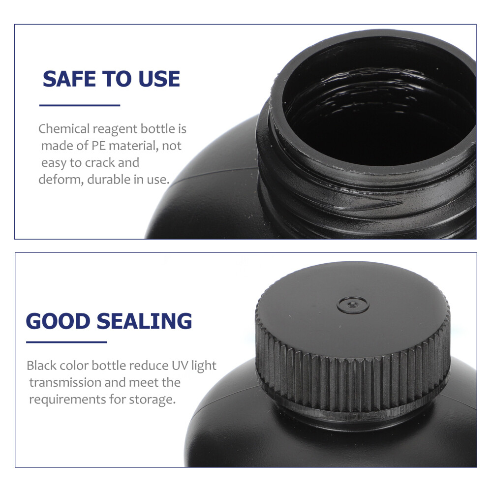黒色の細長い金属瓶 Storage Bottles for Liquids Sample Sealing Black Container Narrow