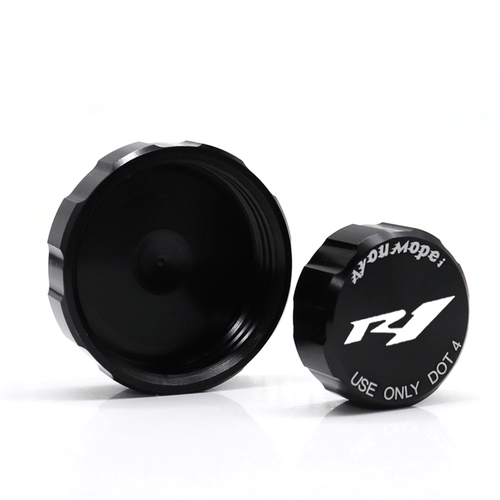 Front Rear Brake Fluid Reservoir Cover Cap For YAMAHA YZFR1 YZF-R1 2010-2022 - Bild 7 von 13