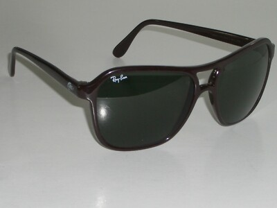 VINTAGE B&L RAY-BAN FRANCE BROWN G15 UV CRYSTAL SQUARE CATS 4000