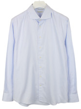 Suitsupply Try On Extra Slim Fit Blue Cotton Dress Shirt 44/17 1/2