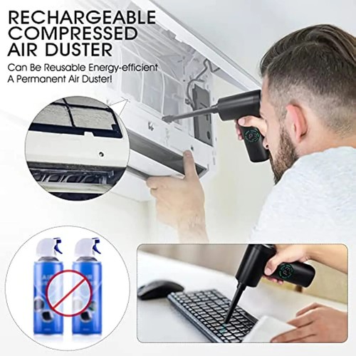 Portable Air Blower&Vacuum Cleaner Compressed Air Duster Cordless Duster Blower - 第 5/19 張圖片