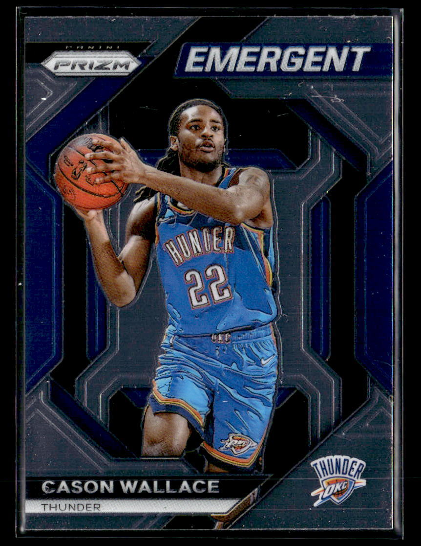2023-24 Panini Prizm #29 Cason Wallace Emergent Card Oklahoma City Thunder