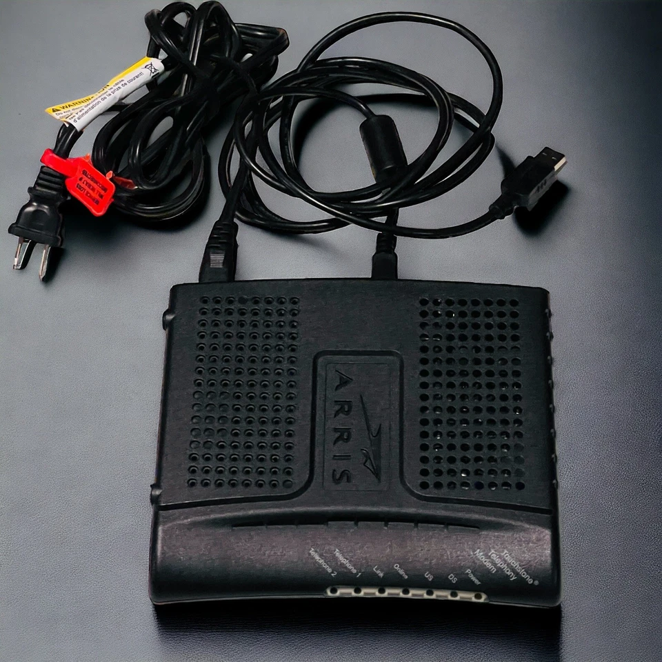 ARRIS Touchstone Telephone Cable Modem TM6012A/110 P/N: TM02AE1G6 - Image 3 of 4