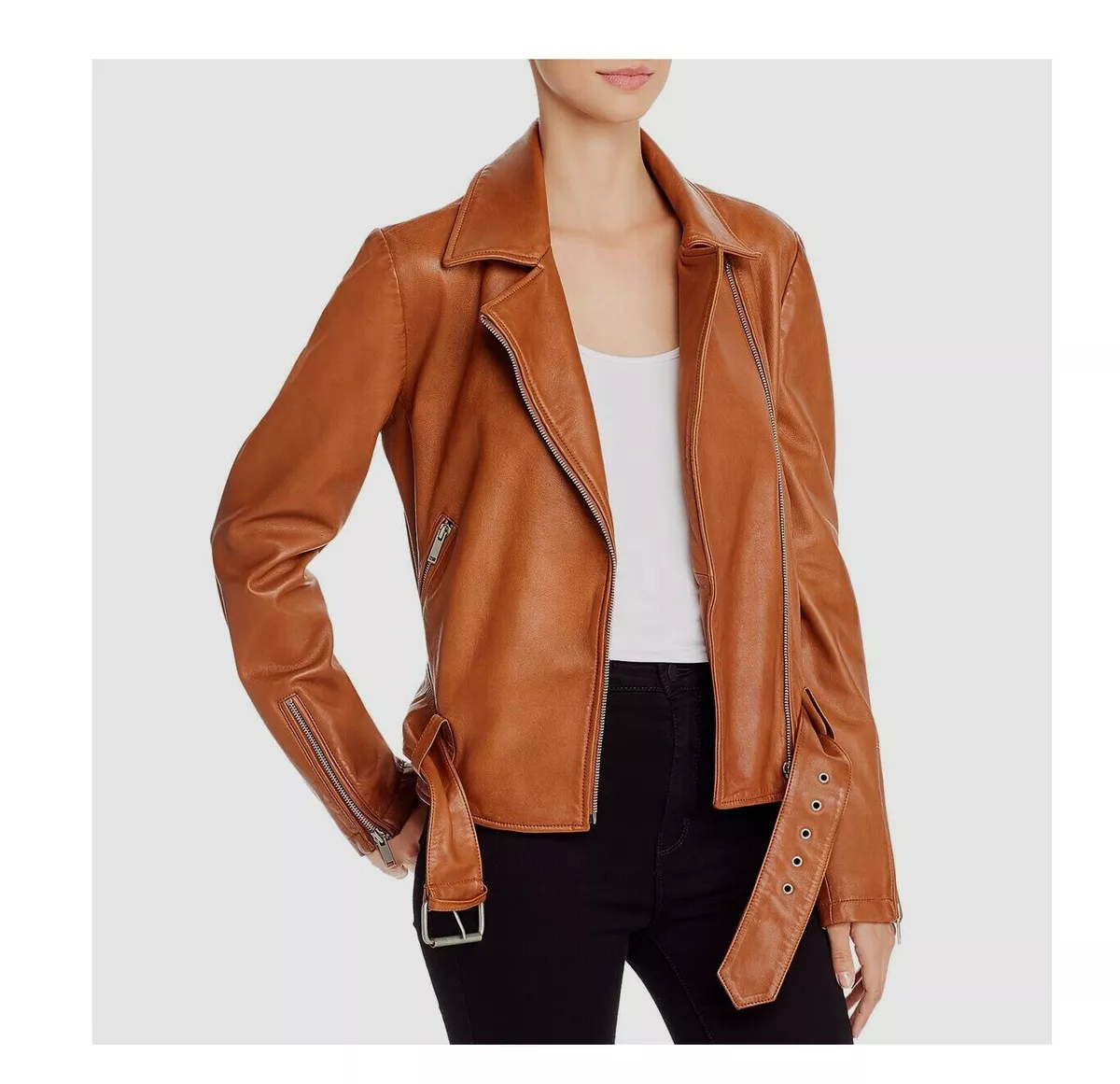 Aqua shop leather jacket