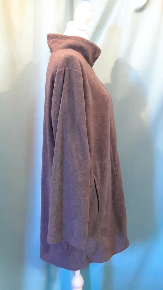 Roaman плюшевый полиэстер флис кнопка куртка серый пальто плюс размер 16 Вт - Изображение 3 из 4