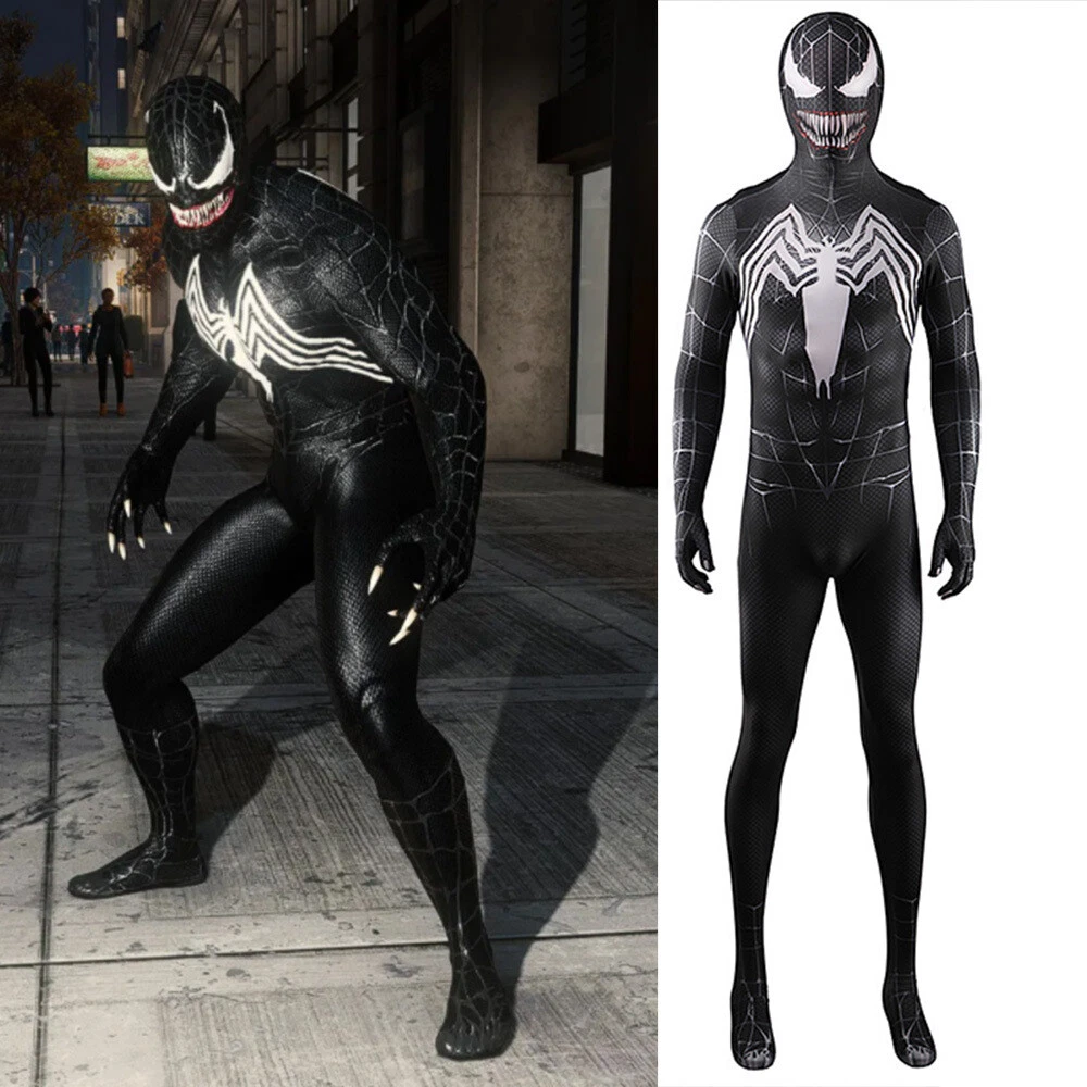 Venom Cosplay Jumpsuit Spider-man Bodysuit Adult Kids Halloween Stage  Costume