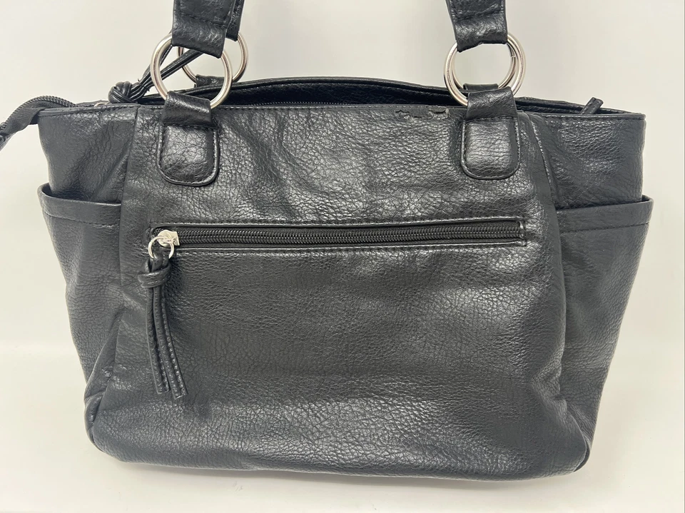 Bolso de mano de cuero vegano negro Bueno Foto 3 de 4