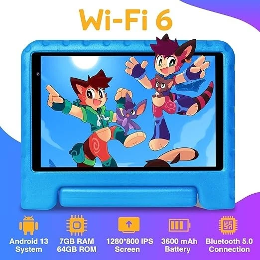 Tablet YESTEL X9 8" Android 13, 7GB RAM, 64GB, WiFi - PER BAMBINI - Imagen 4 de 4