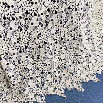 Cotton Petals Fabric Beige Crochet Lace Fabric Lace for Gown Boho Dress 1  Yard | eBay