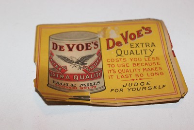 ANTIQUE 1910 S ADVERTISING STRAIGHT PIN SET DEVOE S SCOTCH SNUFF FOLD OVER
