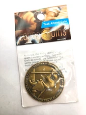 The Task Ahead I Can Do All Things Gold Plated Challenge Coin 4:15