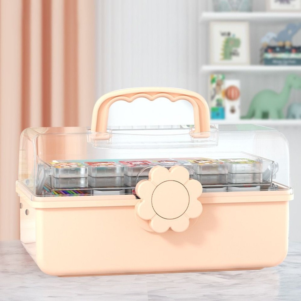 Plastic Hairpin Storage Box Foldable Hair Accessories Organizer