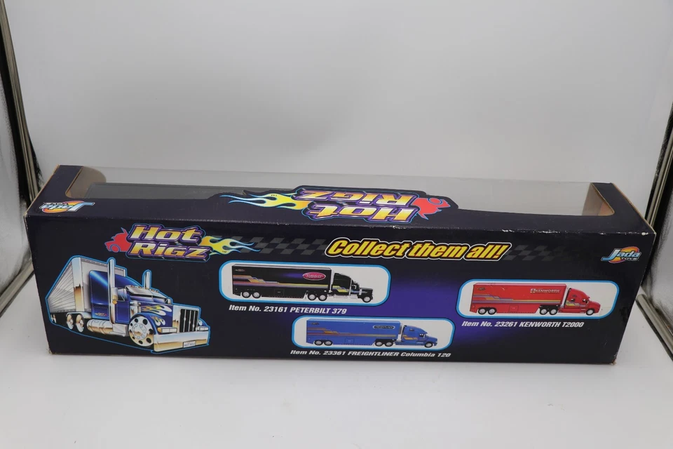 Jada Toys Hot Rigz 23161 Peterbilt 379 Semi Tractor Trailer Black 1:32 NEW Seald - Image 4 of 4