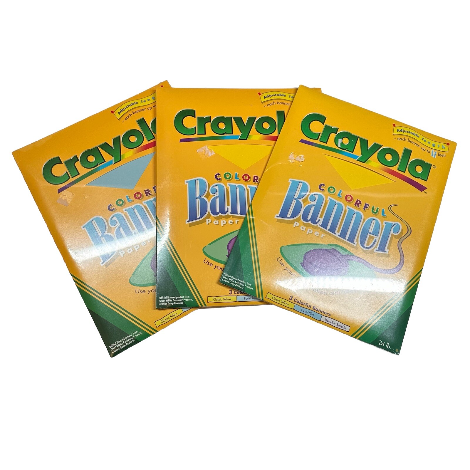 Crayola Colorful Banner Paper LOT OF 3 Colorful Banners New 