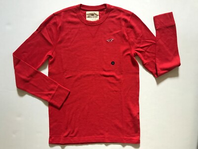 NWT Hollister by Abercrombie Men's Waffle Curved Hem Shirt Long