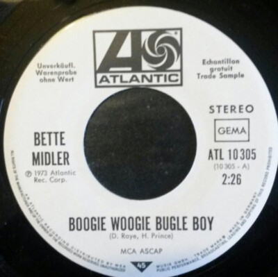 7'', Single, Promo Bette Midler - Boogie Woogie Bugle Boy