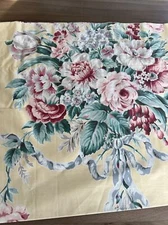 Ralph Lauren Evelyn Yellow Floral Straight Valance 84x17 1/2” Rare Vintage