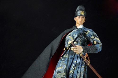 Q6-02 1:6 Scale Figure Accessory Red&Black Ancient Cloak For 12" Male Body Doll - Picture 4 of 4