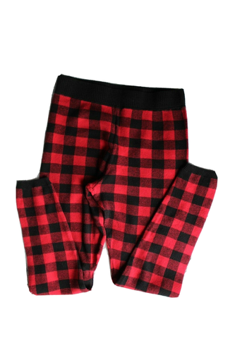 Black Buffalo Plaid Leggings ~L 